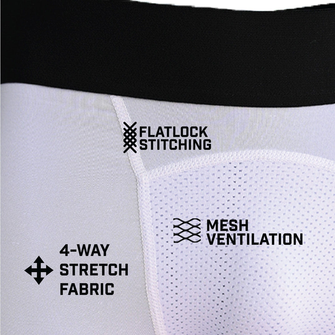 Elite Athletic Gear Compression Tights Faith Cross White Compression Tights