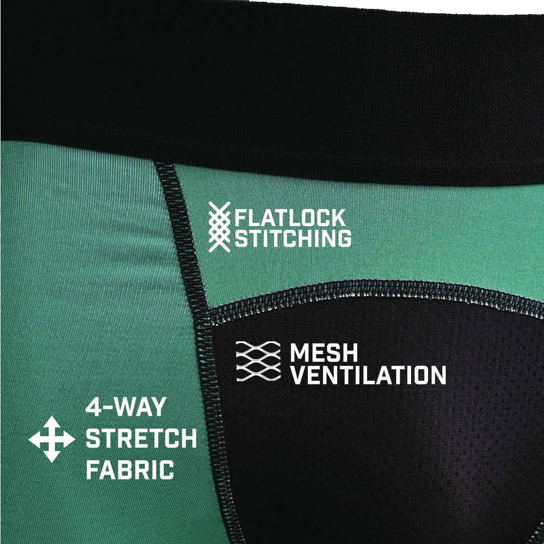 Elite Athletic Gear Compression Tights Green Compression Tights