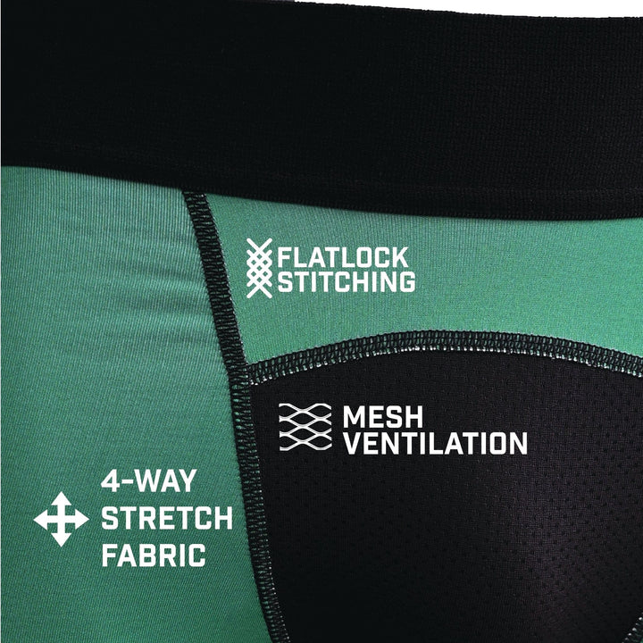 Elite Athletic Gear Compression Tights Green Compression Tights
