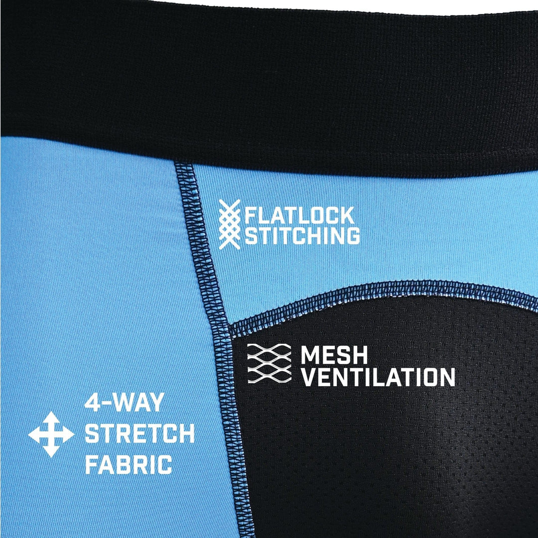 Elite Athletic Gear Compression Tights Light Blue Compression Tights