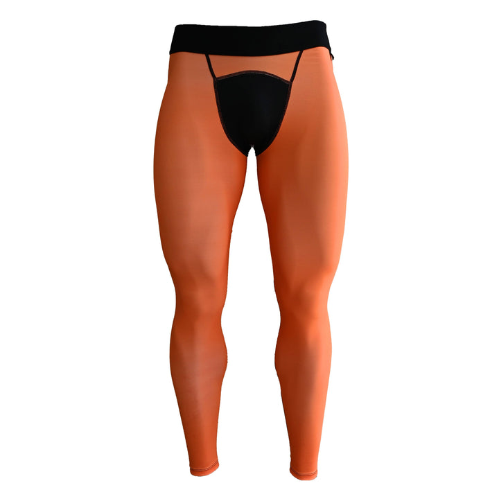 Elite Athletic Gear Compression Tights Orange Compression Tights