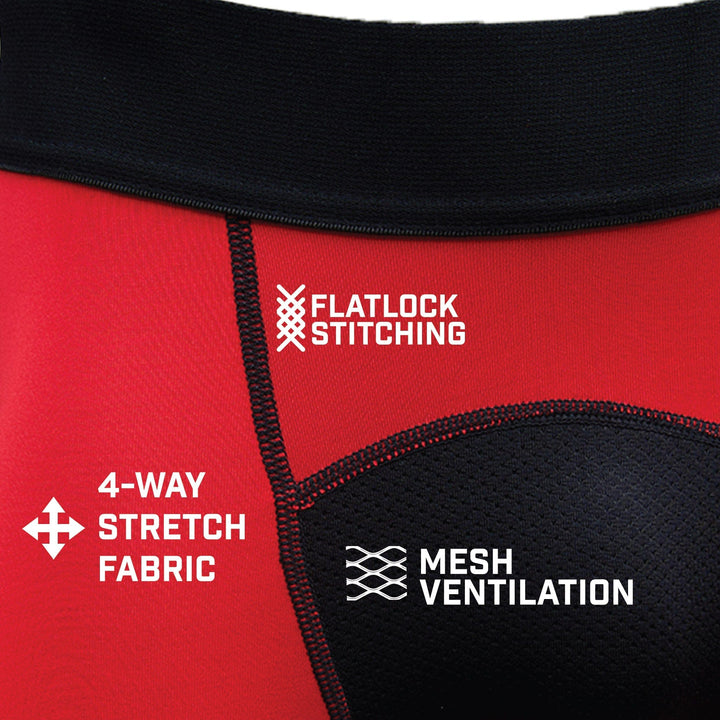 Elite Athletic Gear Compression Tights Red Compression Tights