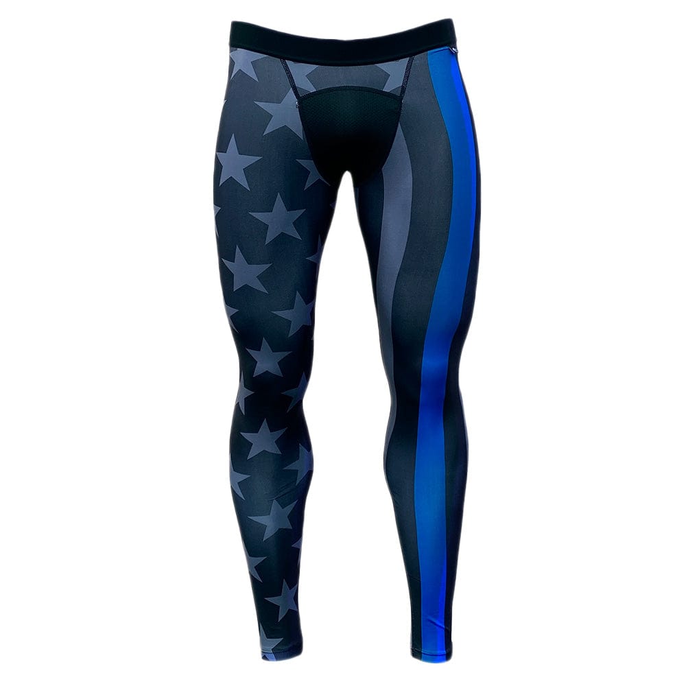 Elite Athletic Gear Compression Tights Thin Blue Line Compression Tights