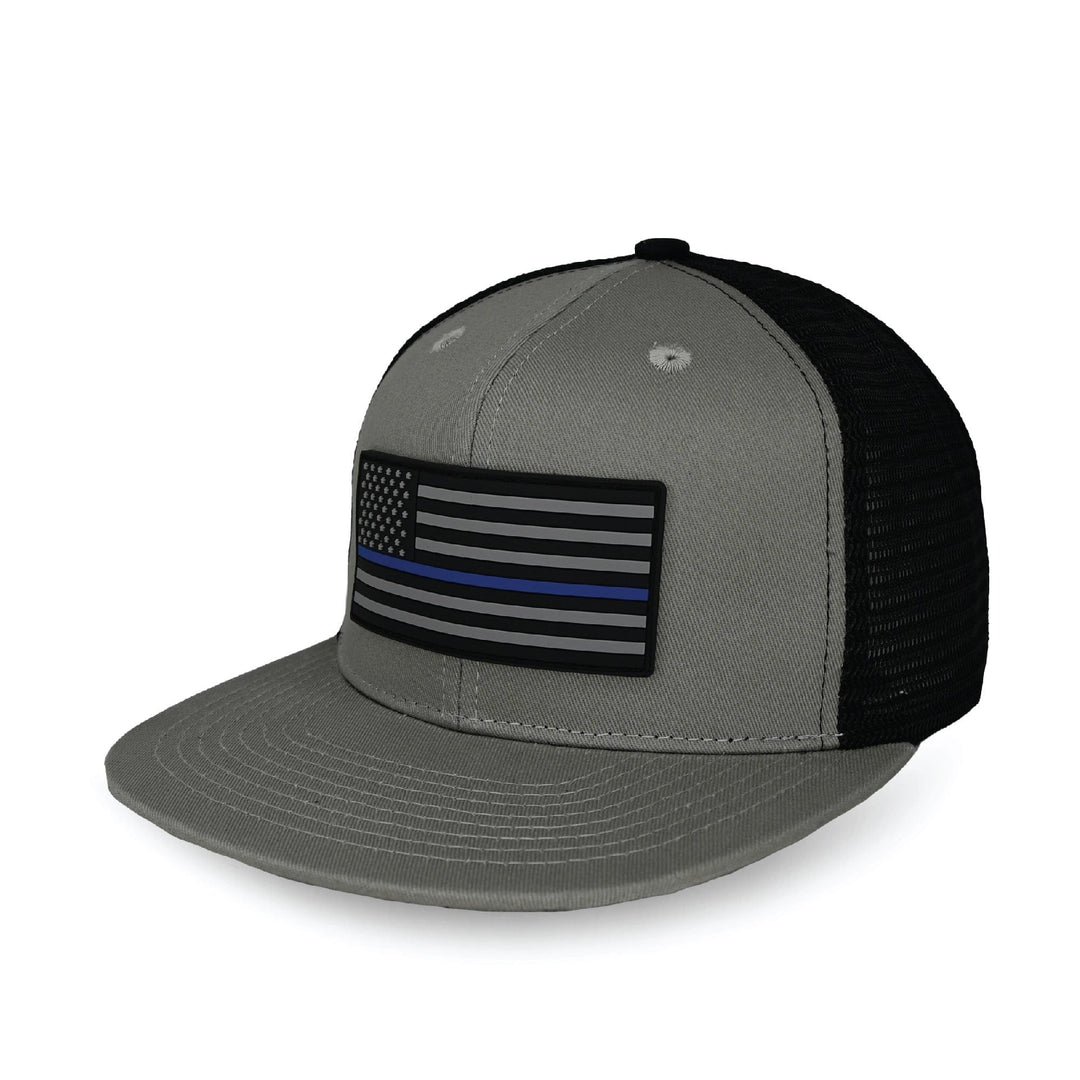 Elite Athletic Gear Hats Tactical Thin Blue Line USA Flag Trucker Hat
