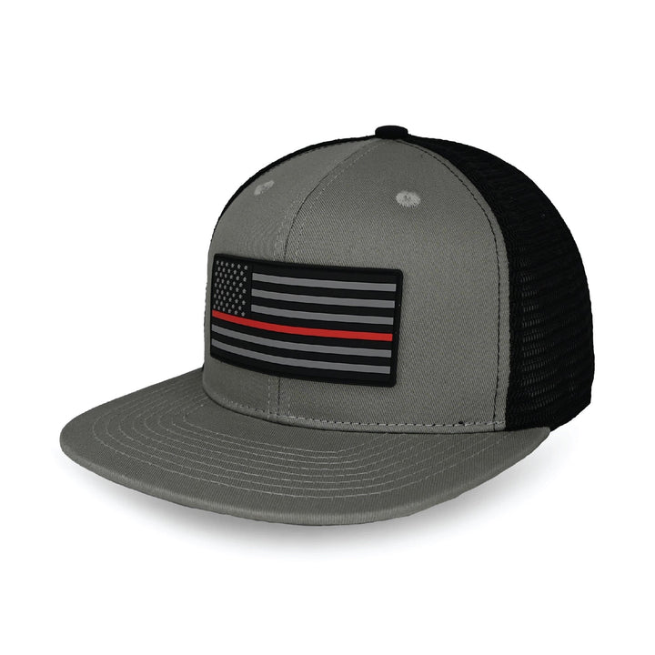 Elite Athletic Gear Hats Tactical Thin Red Line USA Flag Trucker Hat