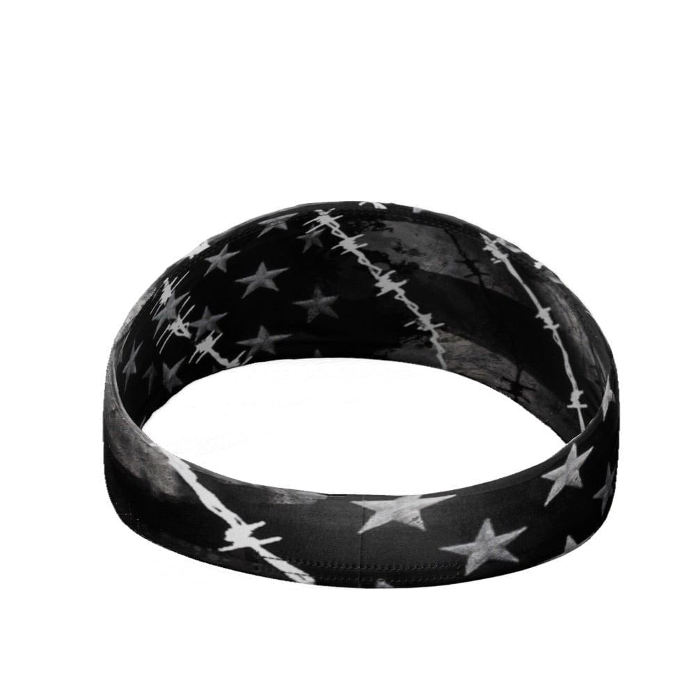 Elite Athletic Gear Headband Barbed Wire USA Flag Headband