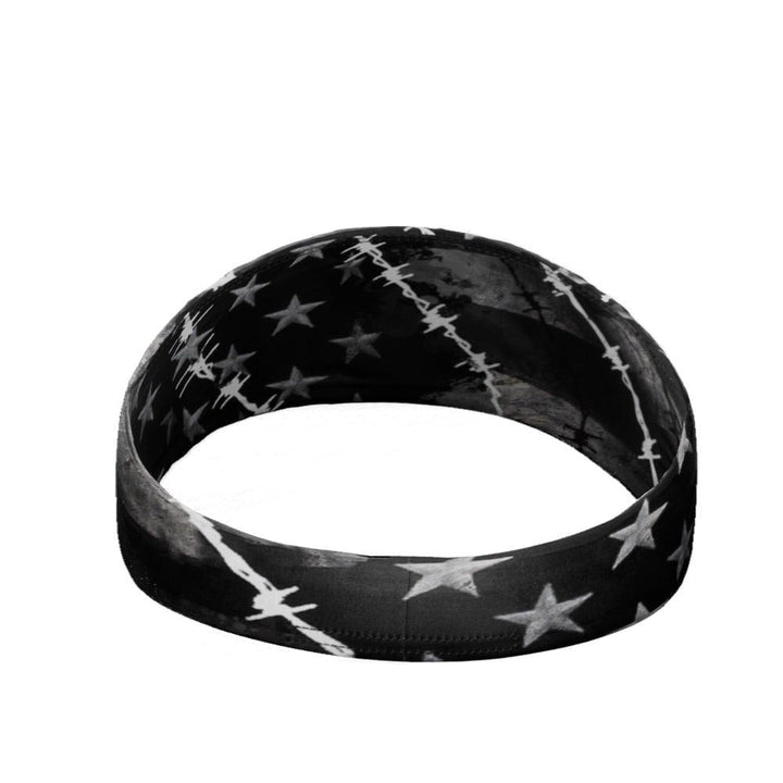 Elite Athletic Gear Headband Barbed Wire USA Flag Headband