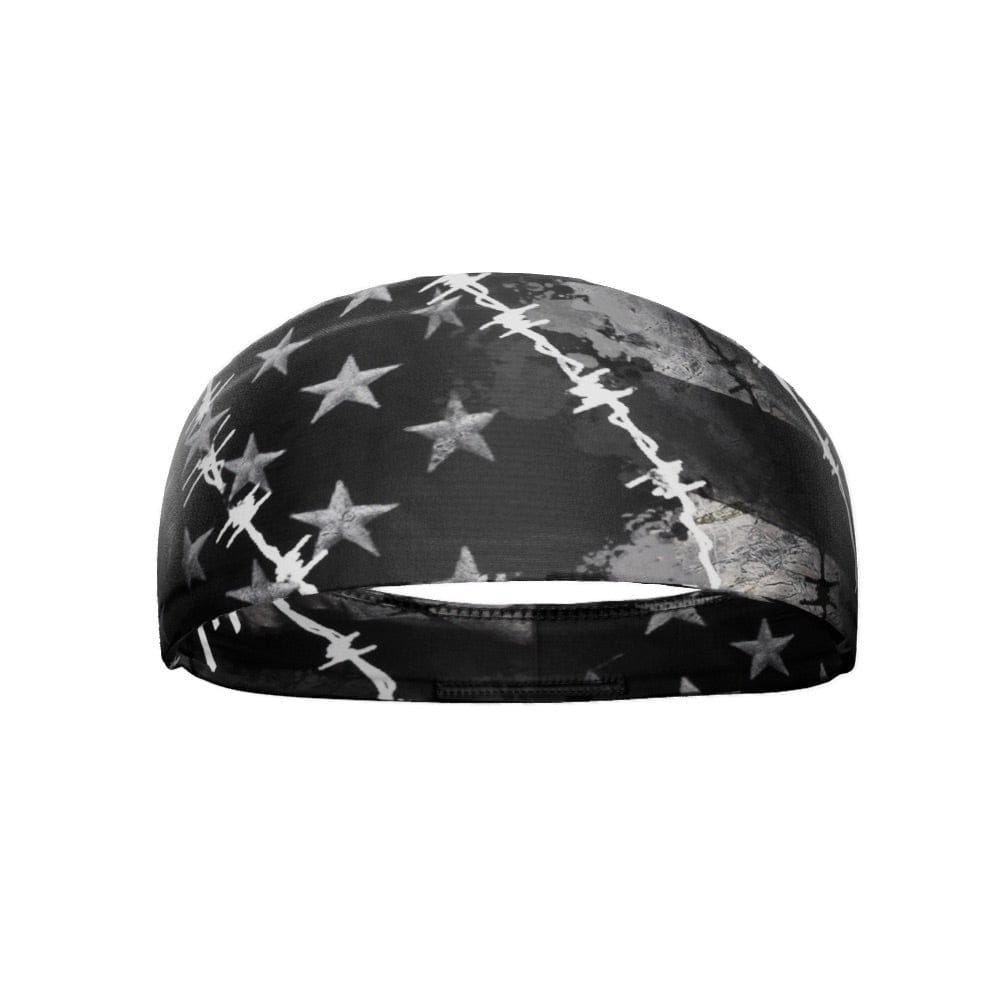 Elite Athletic Gear Headband Barbed Wire USA Flag Headband
