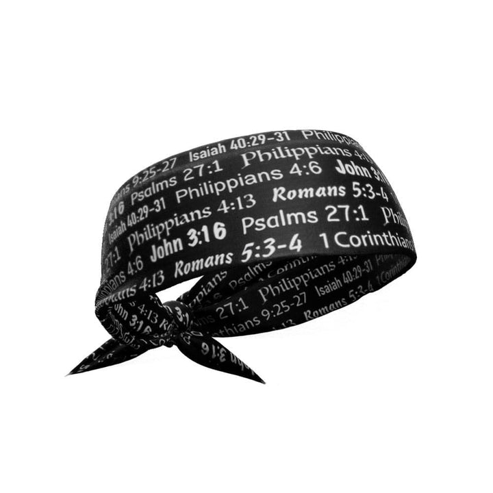 Elite Athletic Gear Headband Black Bible Verse Tie Headband