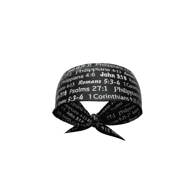 Elite Athletic Gear Headband Black Bible Verse Tie Headband