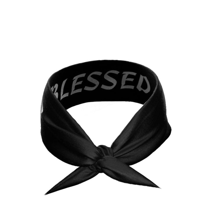 Elite Athletic Gear Headband Black BLESSED Tie Headband