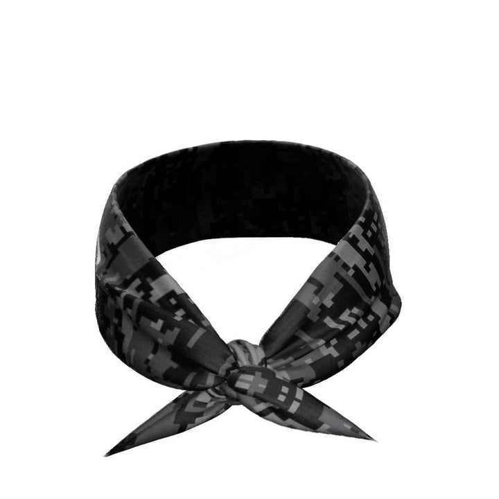 Elite Athletic Gear Headband Black Digi Camo Tie Headband