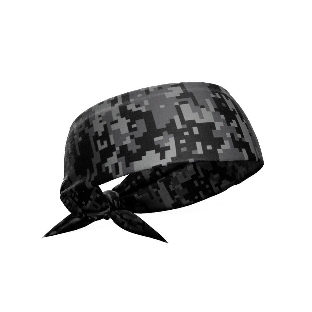 Elite Athletic Gear Headband Black Digi Camo Tie Headband