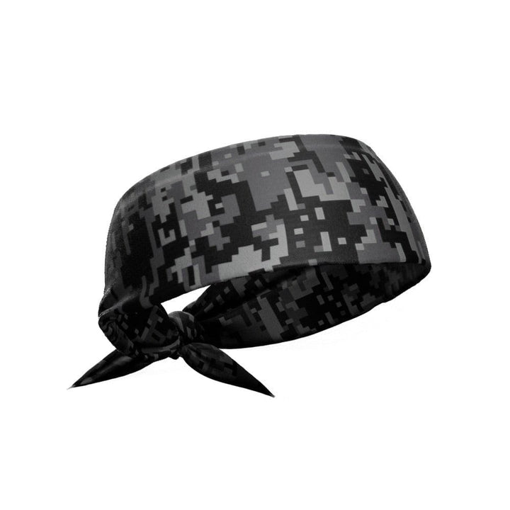 Elite Athletic Gear Headband Black Digi Camo Tie Headband