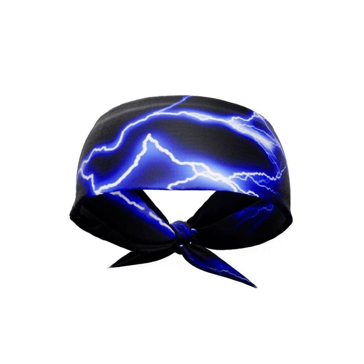 Elite Athletic Gear Headband Blue Lightning Tie Headband