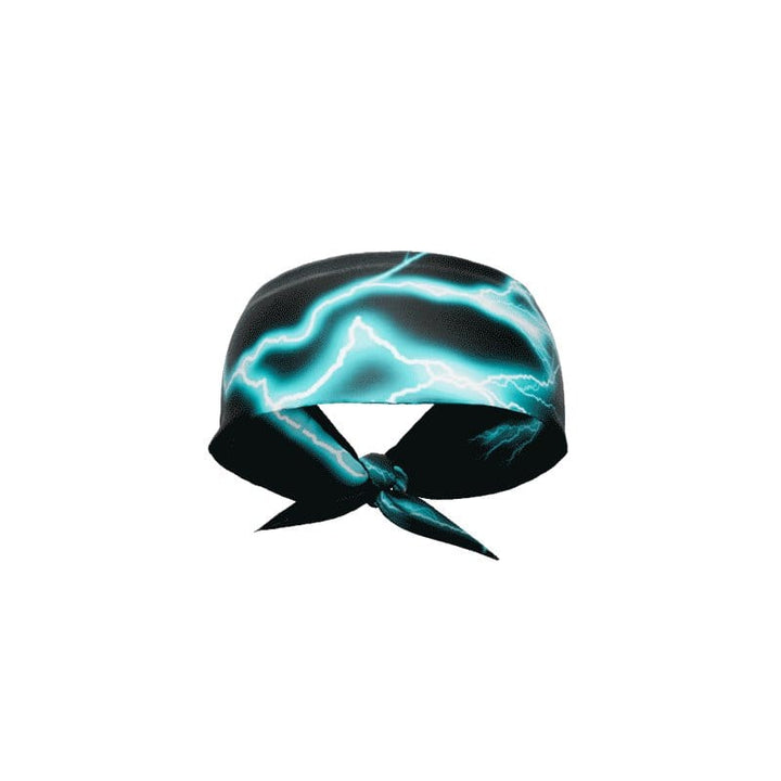 Elite Athletic Gear Headband Cyan Lightning Tie Headband