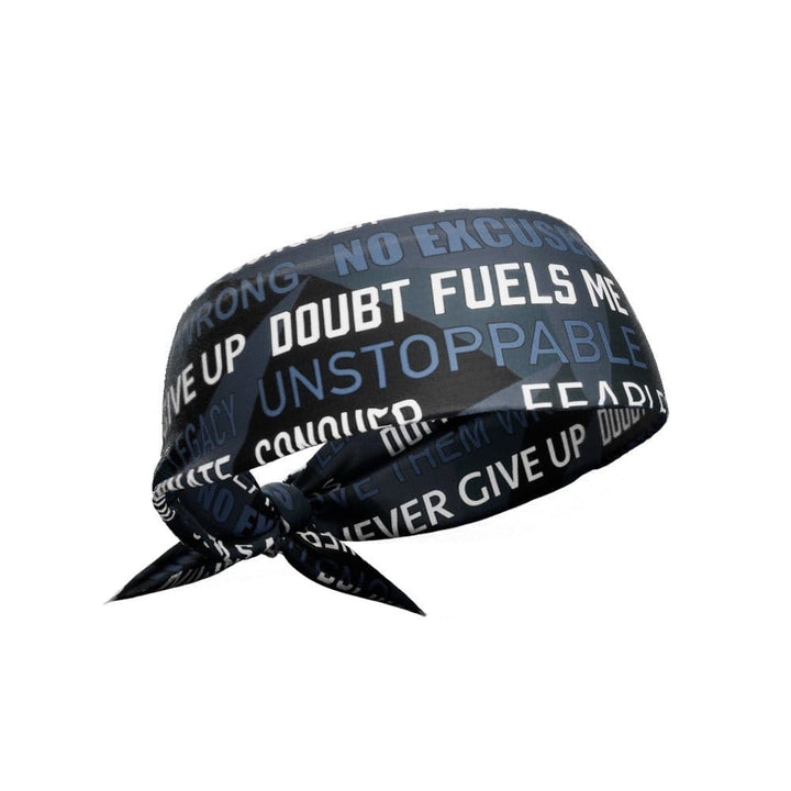 Elite Athletic Gear Headband Dark Motivational Tie Headband