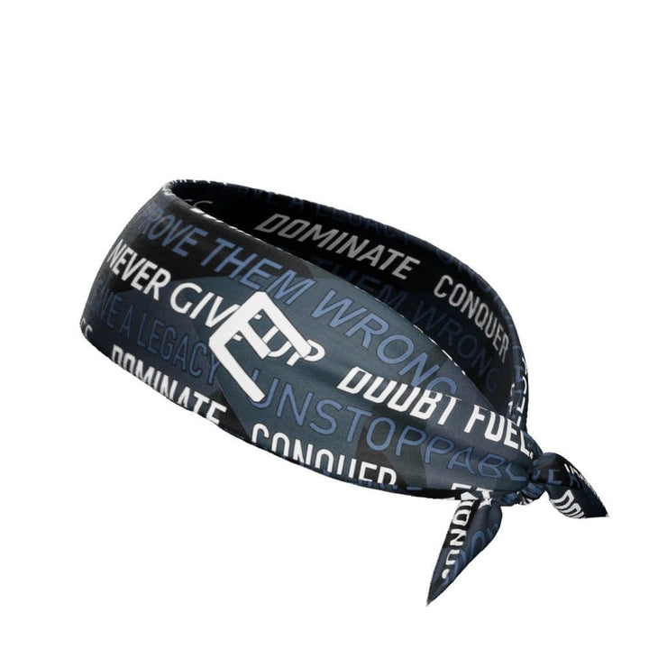 Elite Athletic Gear Headband Dark Motivational Tie Headband