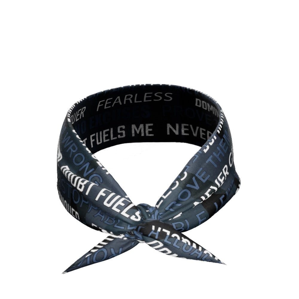 Elite Athletic Gear Headband Dark Motivational Tie Headband