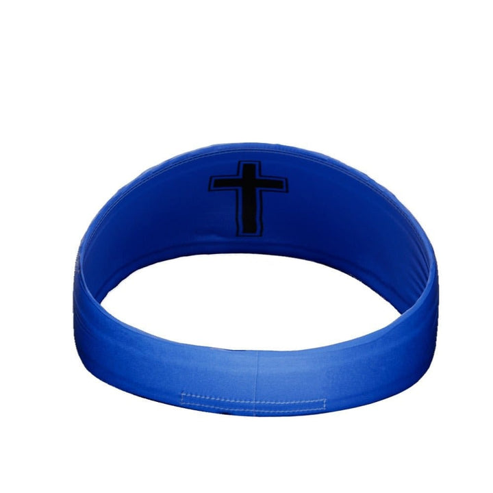 Elite Athletic Gear Headband Faith Cross Blue Headband