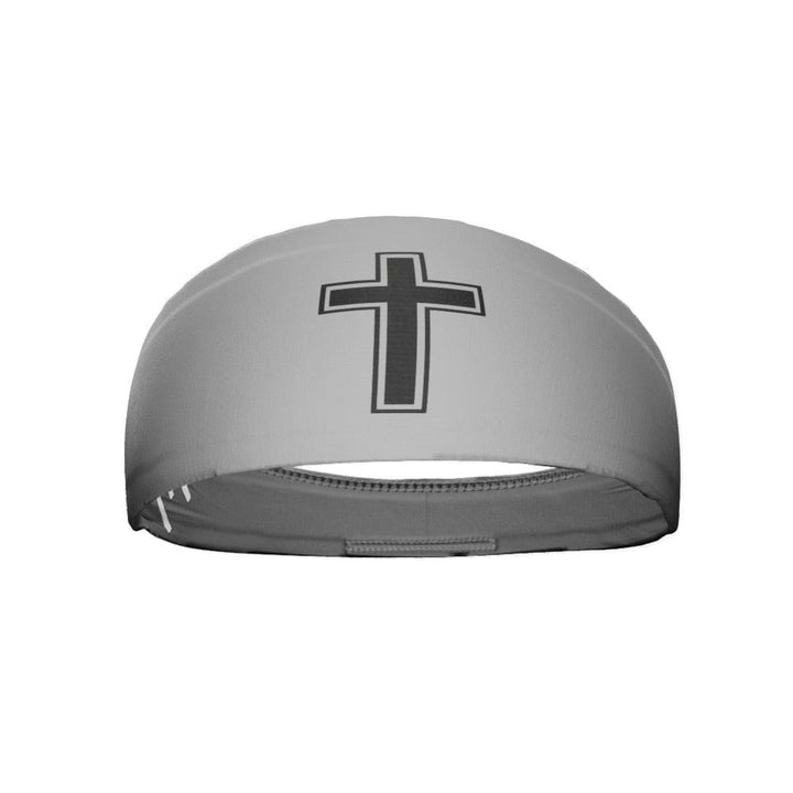 Elite Athletic Gear Headband Faith Cross Grey Headband