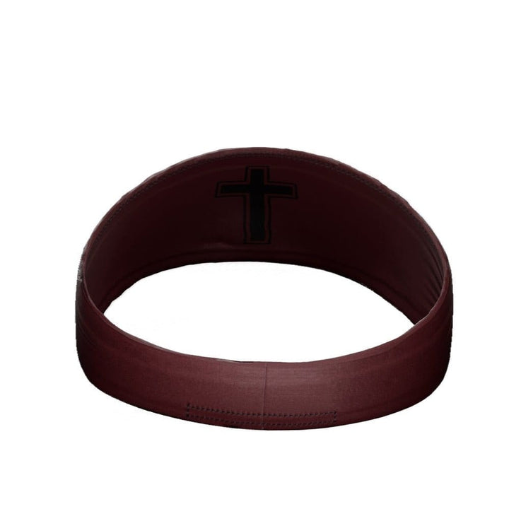 Elite Athletic Gear Headband Faith Cross Maroon Headband