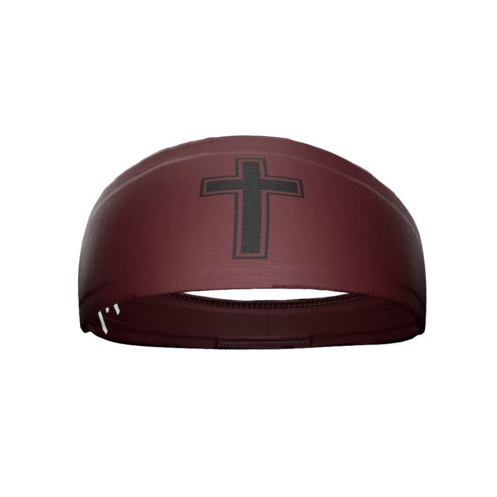 Elite Athletic Gear Headband Faith Cross Maroon Headband