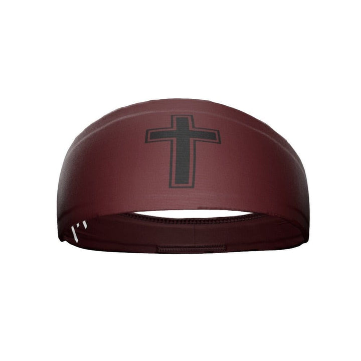 Elite Athletic Gear Headband Faith Cross Maroon Headband