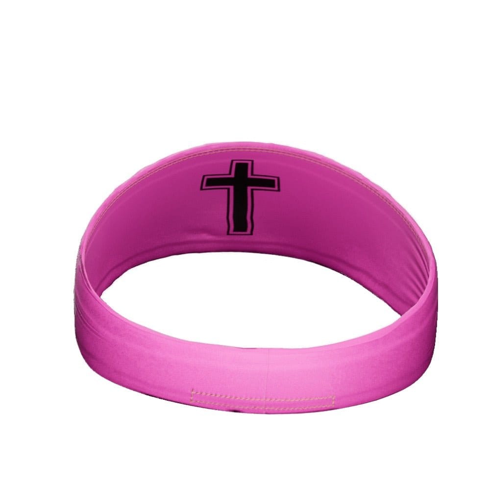 Elite Athletic Gear Headband Faith Cross Pink Headband