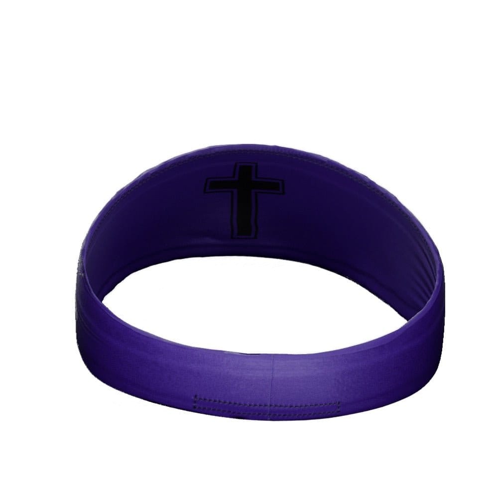 Elite Athletic Gear Headband Faith Cross Purple Headband