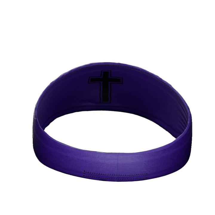 Elite Athletic Gear Headband Faith Cross Purple Headband