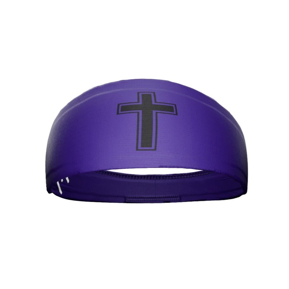 Elite Athletic Gear Headband Faith Cross Purple Headband