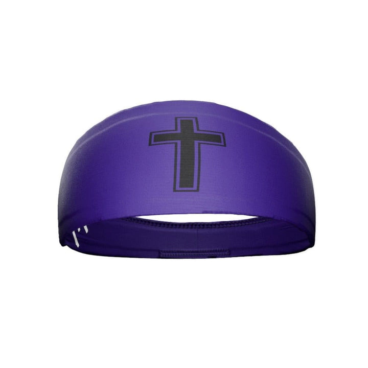 Elite Athletic Gear Headband Faith Cross Purple Headband