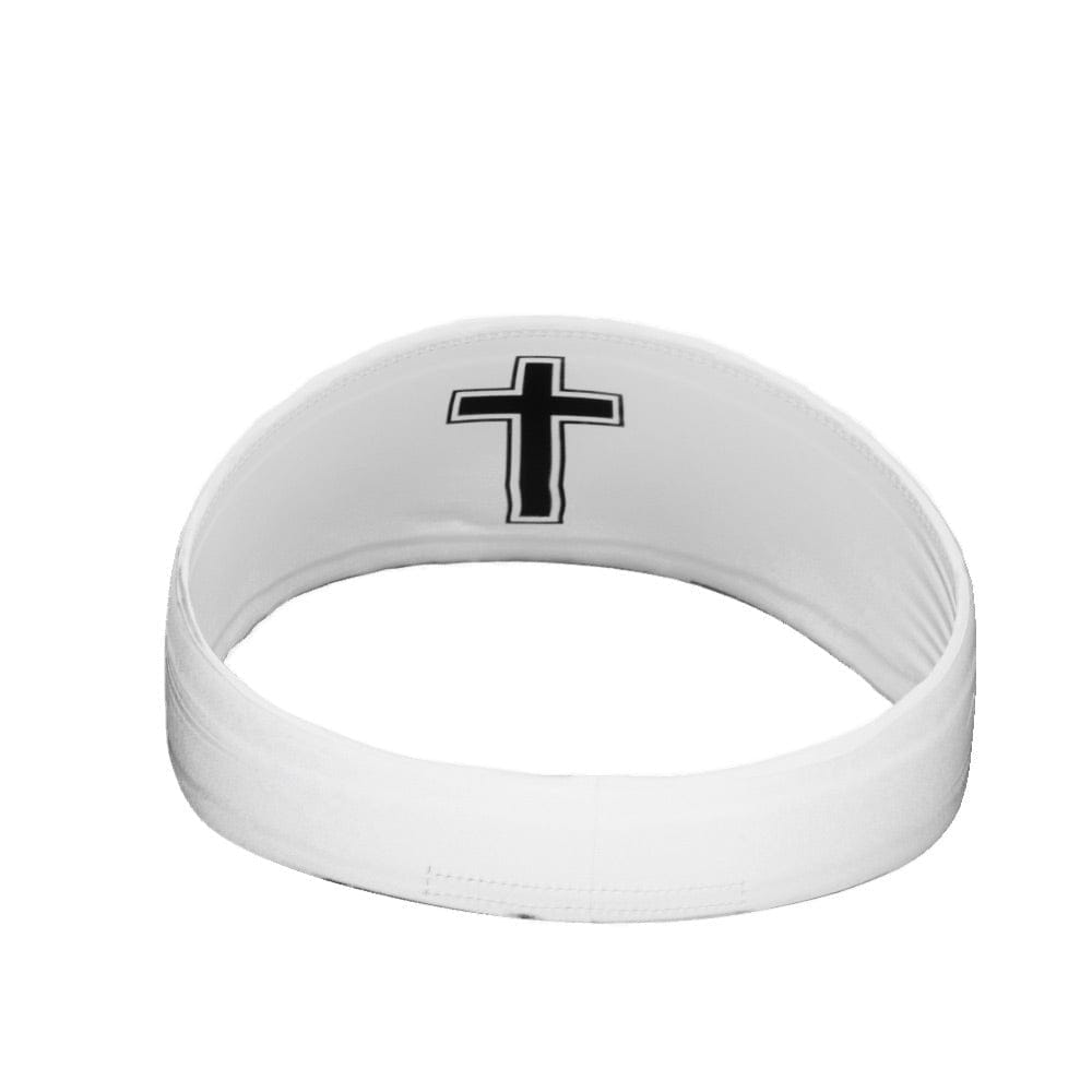 Elite Athletic Gear Headband Faith Cross White Headband