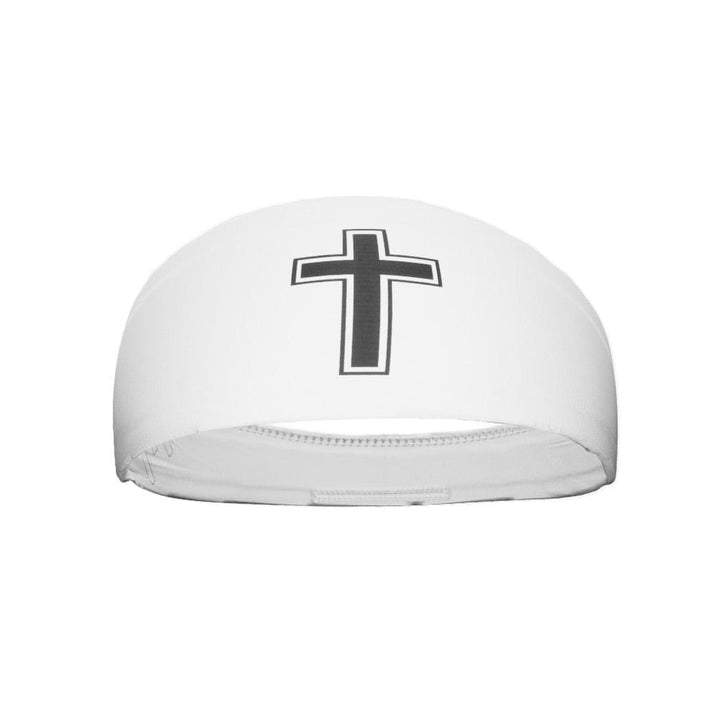 Elite Athletic Gear Headband Faith Cross White Headband
