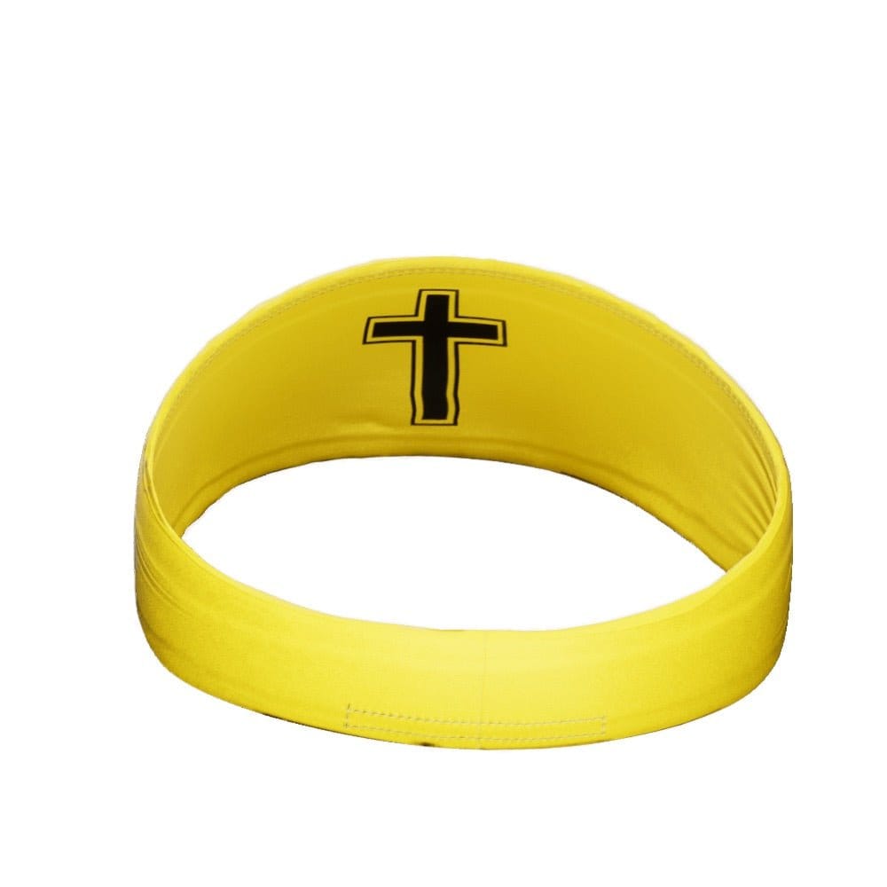 Elite Athletic Gear Headband Faith Cross Yellow Headband