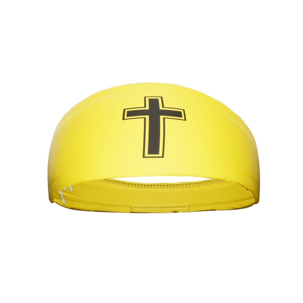 Elite Athletic Gear Headband Faith Cross Yellow Headband
