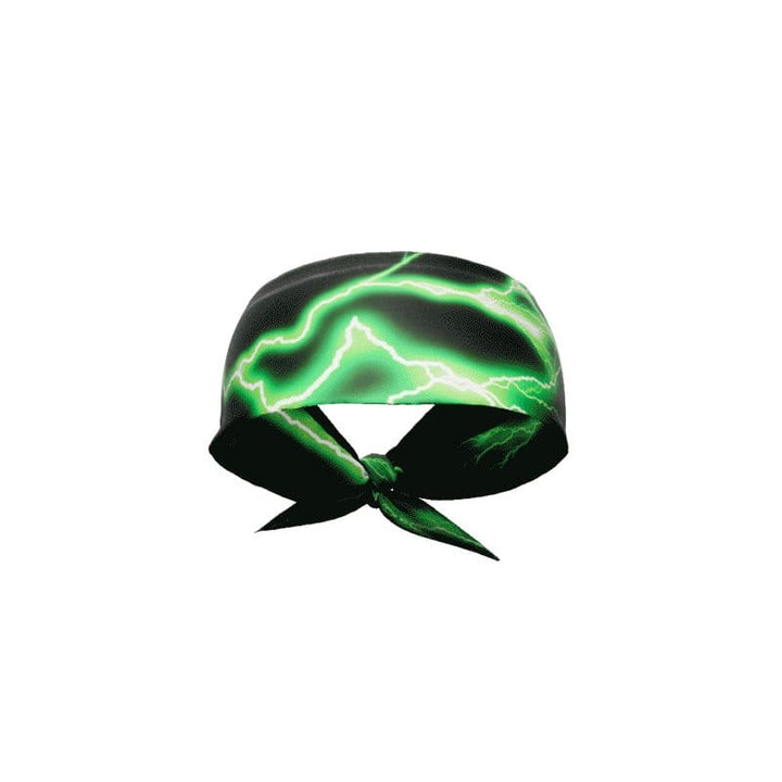 Elite Athletic Gear Headband Green Lightning Tie Headband