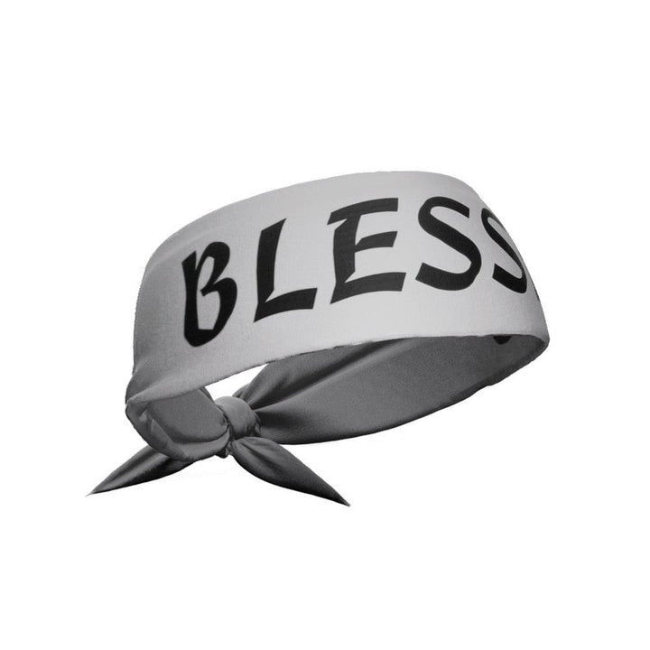Elite Athletic Gear Headband Grey BLESSED Tie Headband