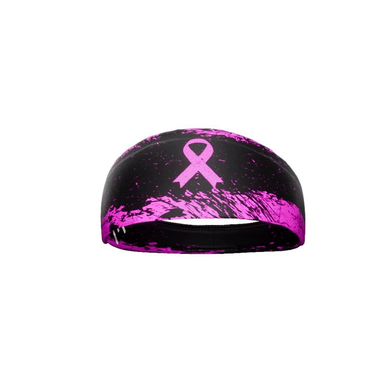 Elite Athletic Gear Headband Pink Splattered Breast Cancer Headband
