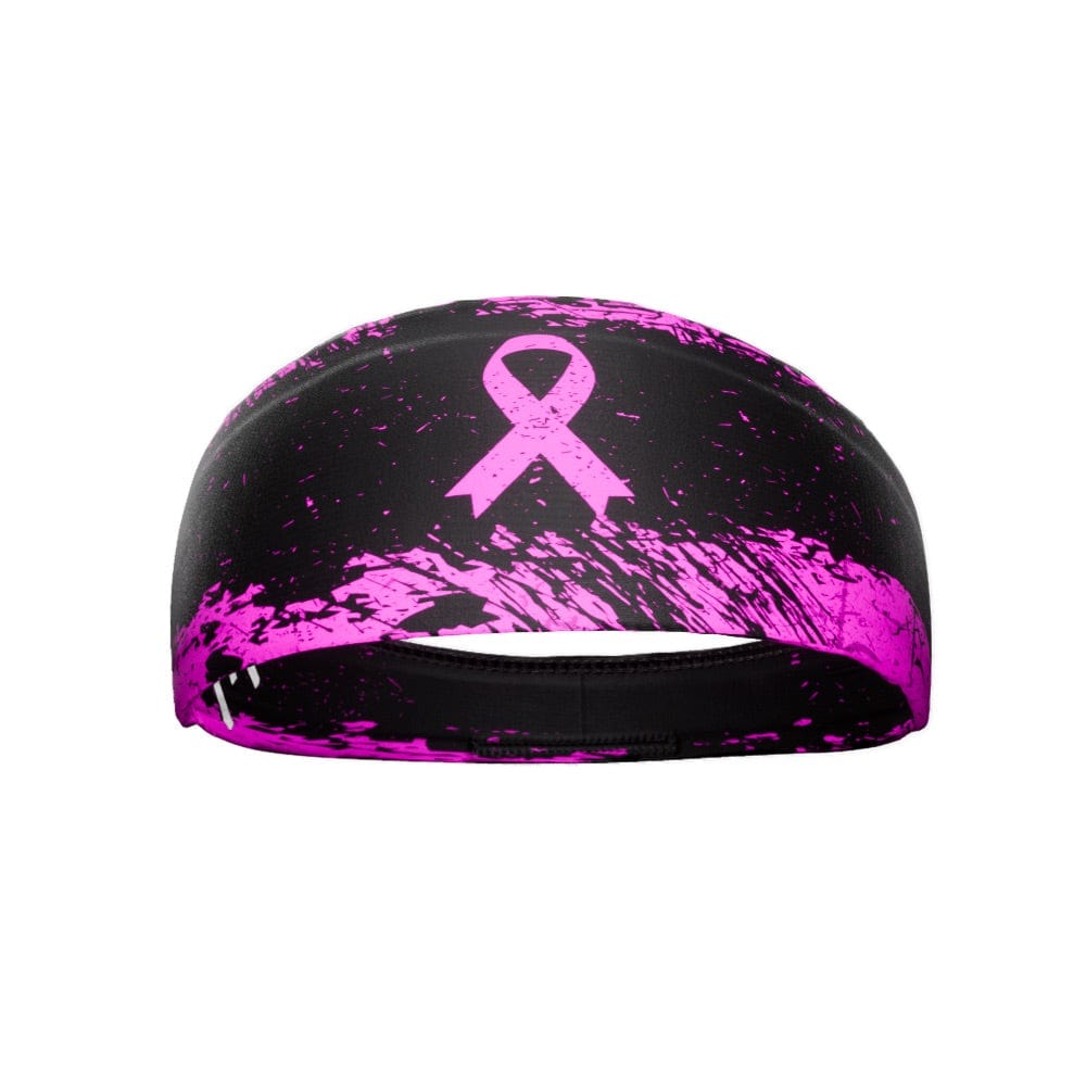 Elite Athletic Gear Headband Pink Splattered Breast Cancer Headband