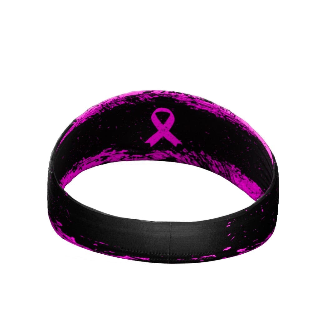 Elite Athletic Gear Headband Pink Splattered Breast Cancer Headband