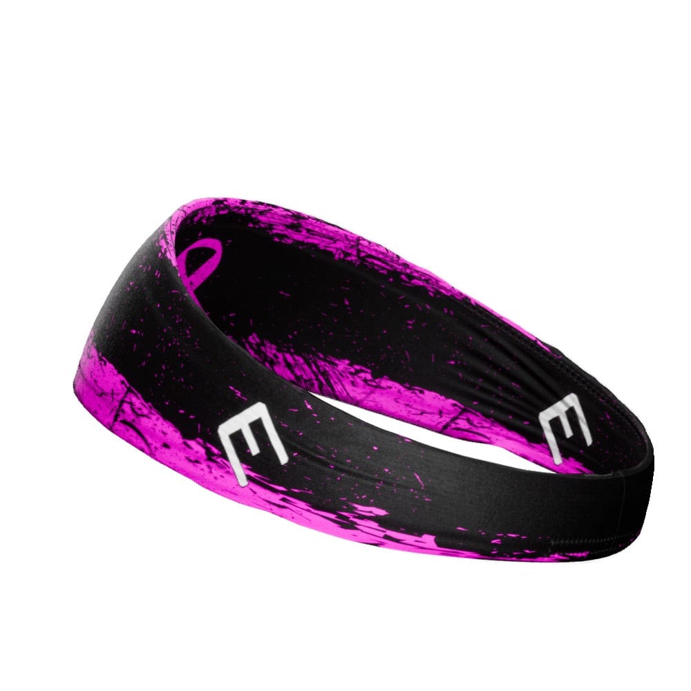 Elite Athletic Gear Headband Pink Splattered Breast Cancer Headband