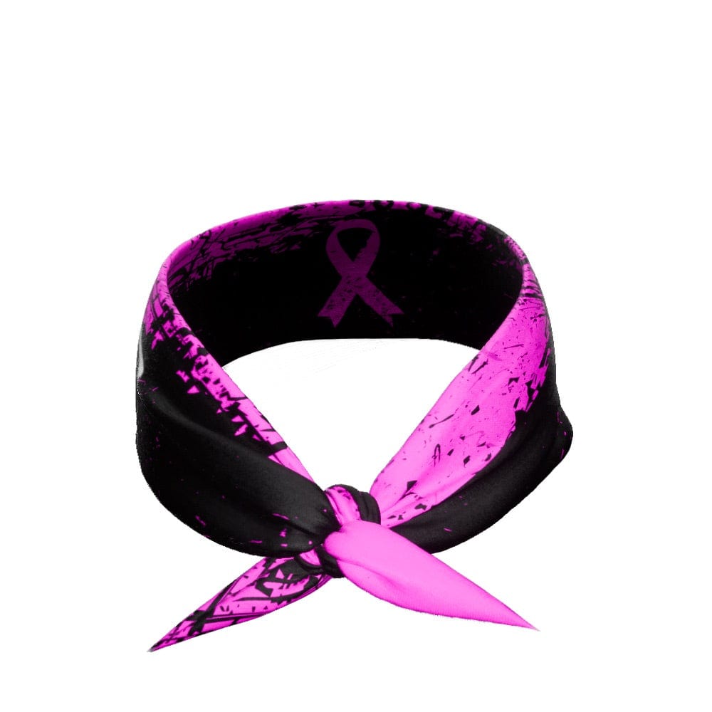 Elite Athletic Gear Headband Pink Splattered Breast Cancer Tie Headband