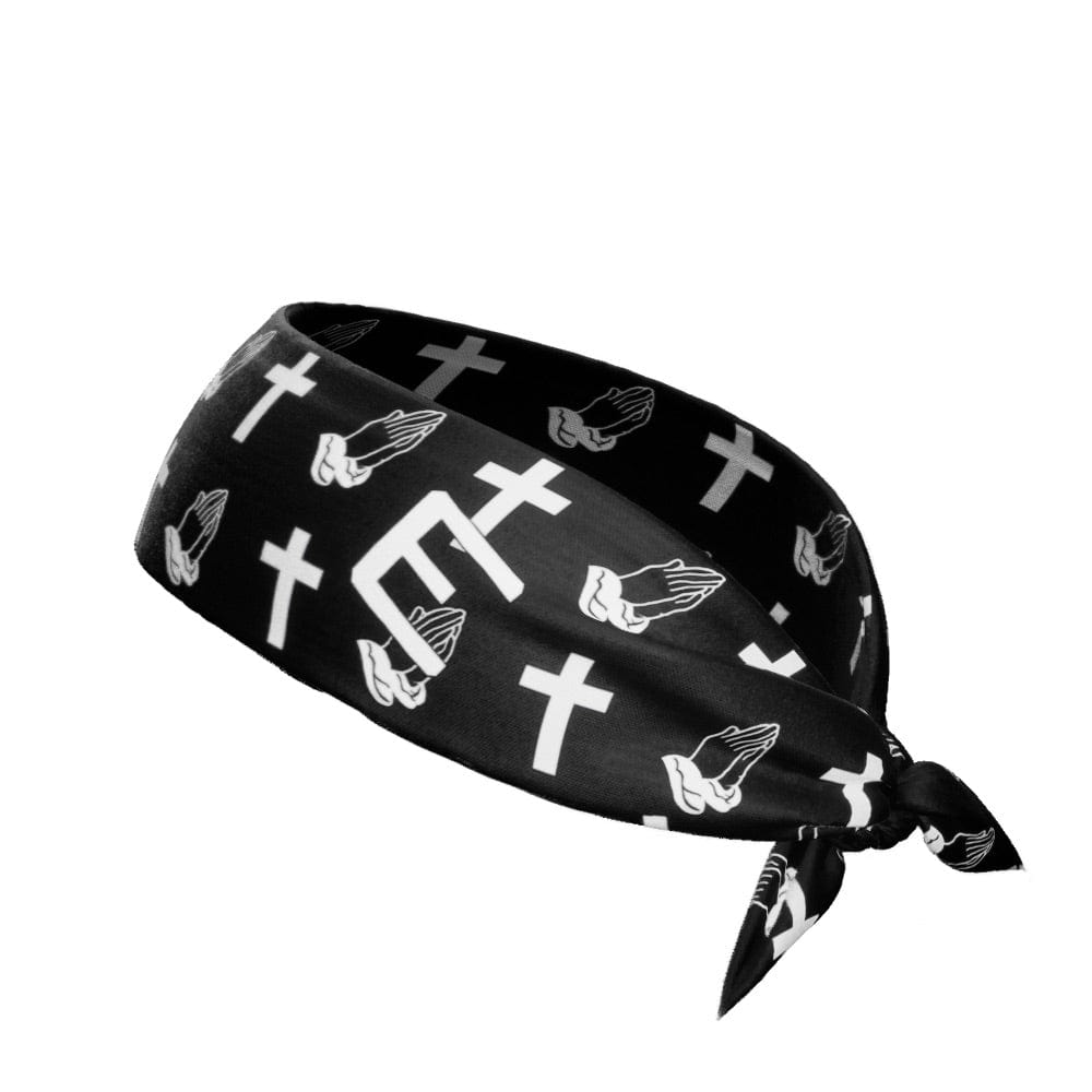 Elite Athletic Gear Headband Praying Crosses Tie Headband