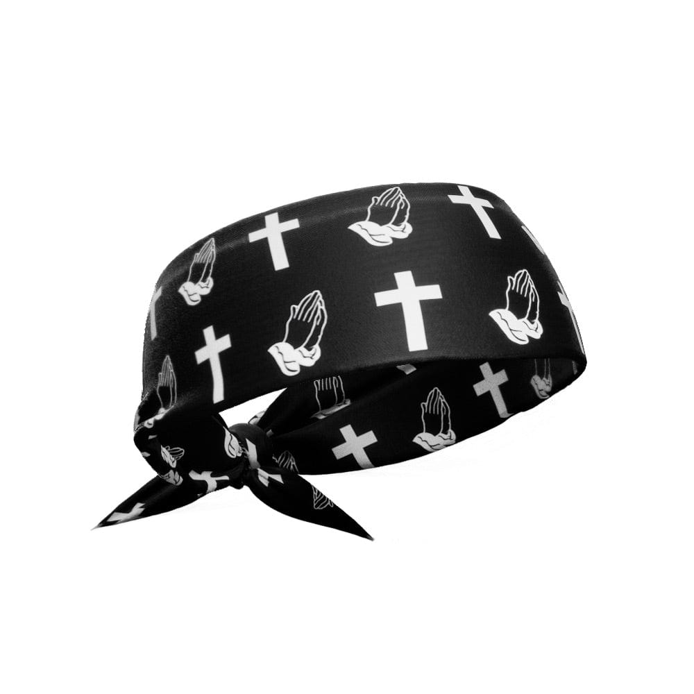 Elite Athletic Gear Headband Praying Crosses Tie Headband