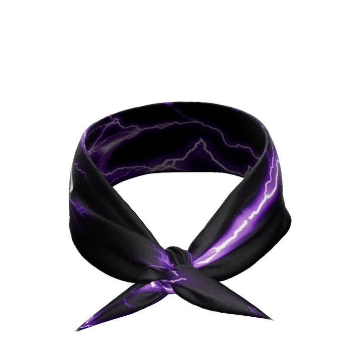 Elite Athletic Gear Headband Purple Lightning Tie Headband