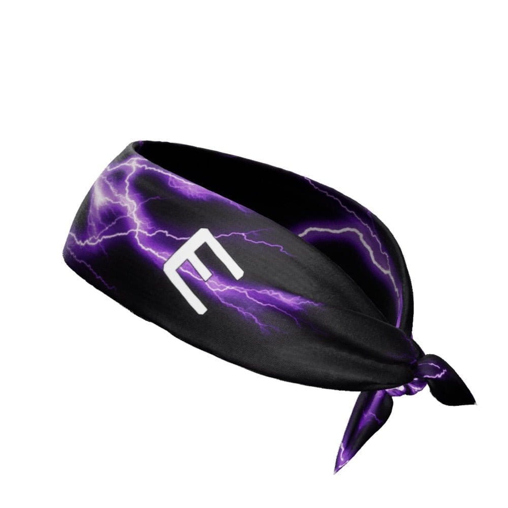 Elite Athletic Gear Headband Purple Lightning Tie Headband