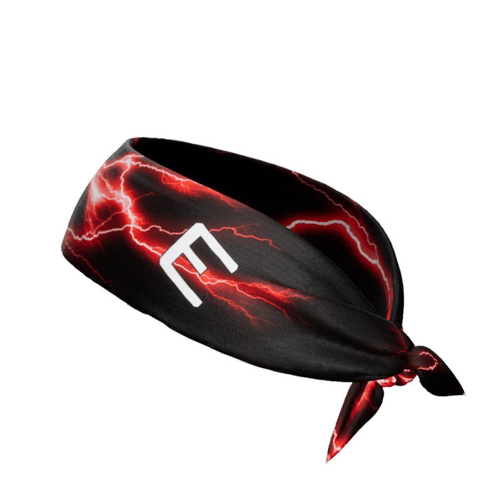 Elite Athletic Gear Headband Red Lightning Tie Headband