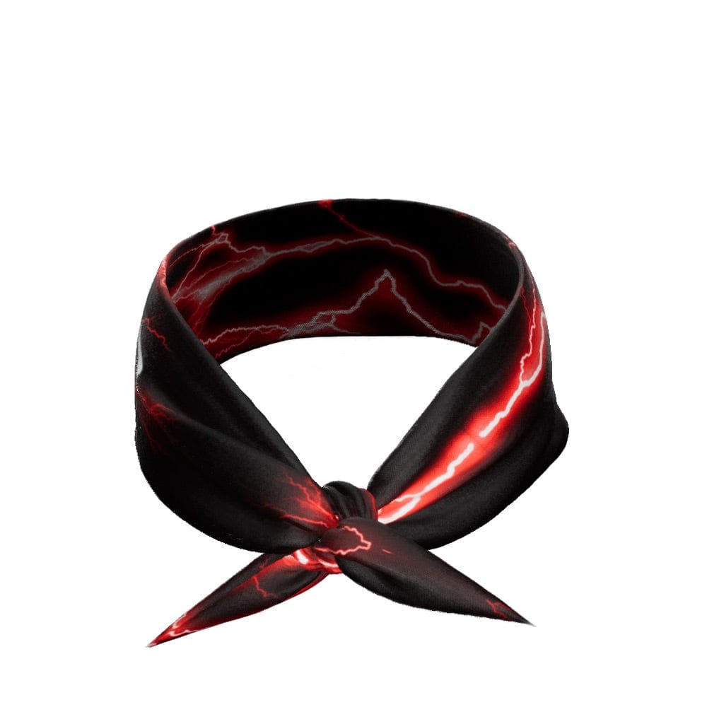 Elite Athletic Gear Headband Red Lightning Tie Headband